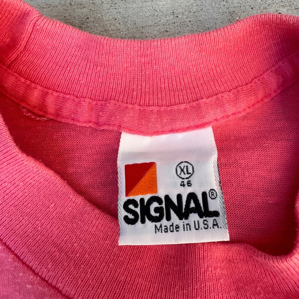 Vintage 80s Signal Wild Water Rapids Virginia Beach Pink Gorilla T-Shirt Mens XL - Picture 7 of 7